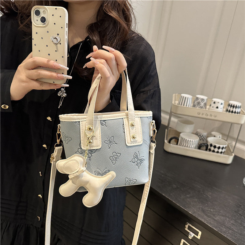 Summer Fashion Small Handbags Women's New Temperament Leisure Crossbody All-Matching Bucket Bag