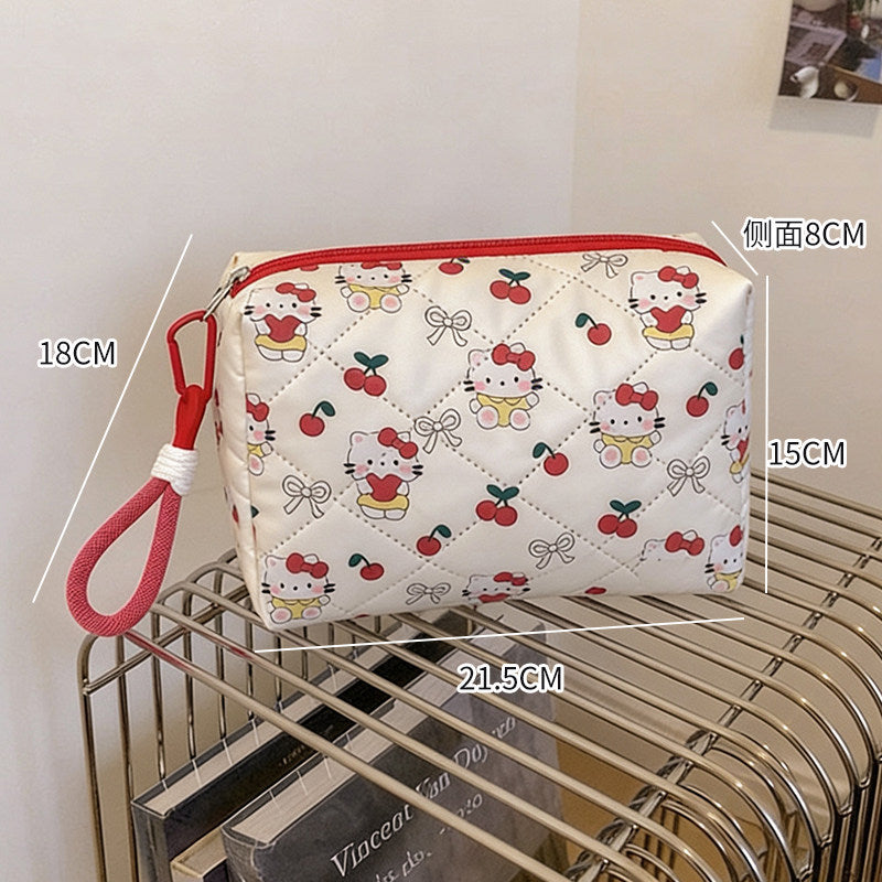Cosmetic Bag Women's Portable Large Capacity Skin Care Wash Bag Zipper Storage Bag