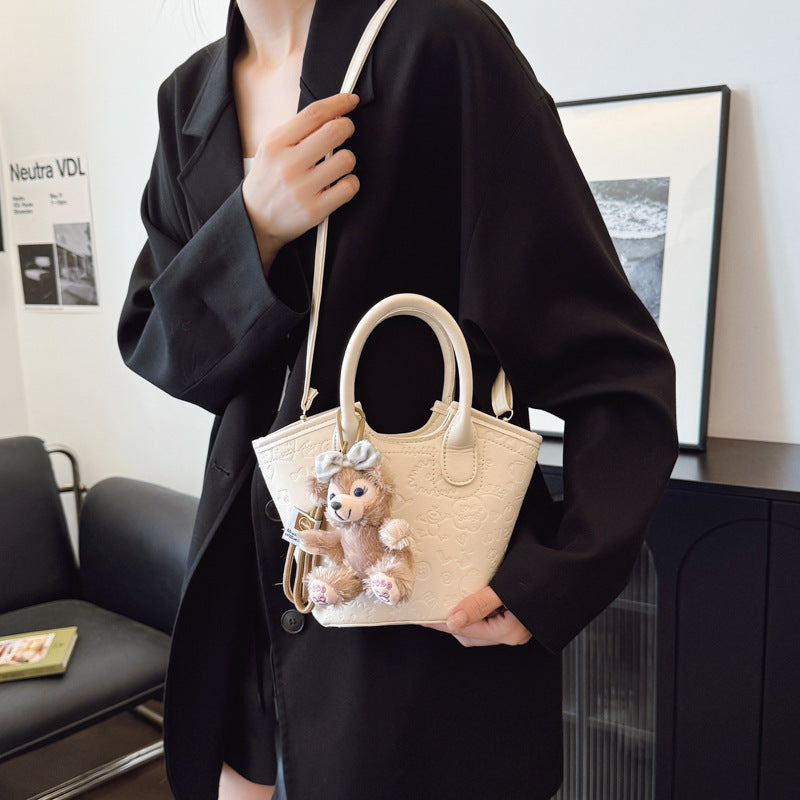 New Women's Bucket Bag Casual Simple Shoulder Bag Everyday Joker Trendy Bag