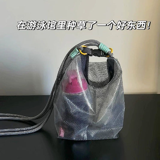 Waterproof Mesh Swim Bag with Dry-Wet Separation, Large Capacity for Gym, Beach, and Travel ¨C Perfect for Men and Women