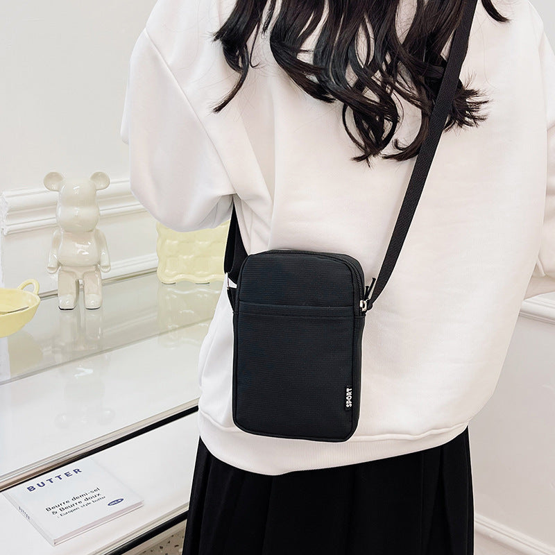 Trendy Simple Casual Shoulder Messenger Bag New Fashion Cell Phone Bag Street Travel Western Style Small Square Bag