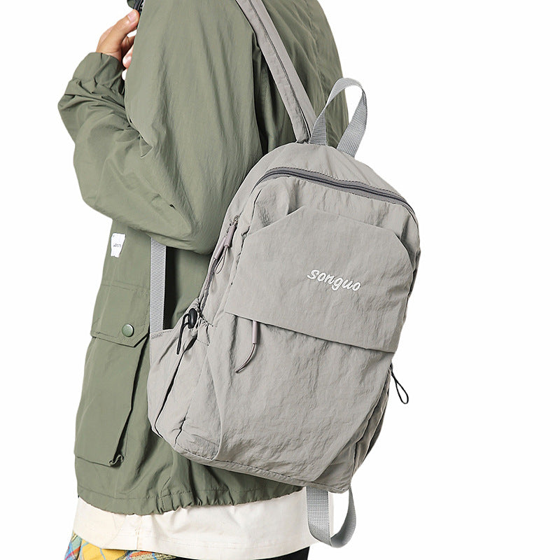 Japanese Style College Students Bag Trendy Cool Large Capacity Couple Backpack Korean Style Casual All-Matching Backpack