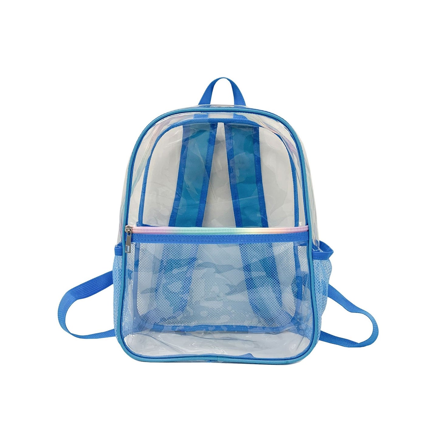 Transparent Large Capacity Backpack PVC Waterproof Solid Color Backpack Simple Commute Large Capacity Student Schoolbag