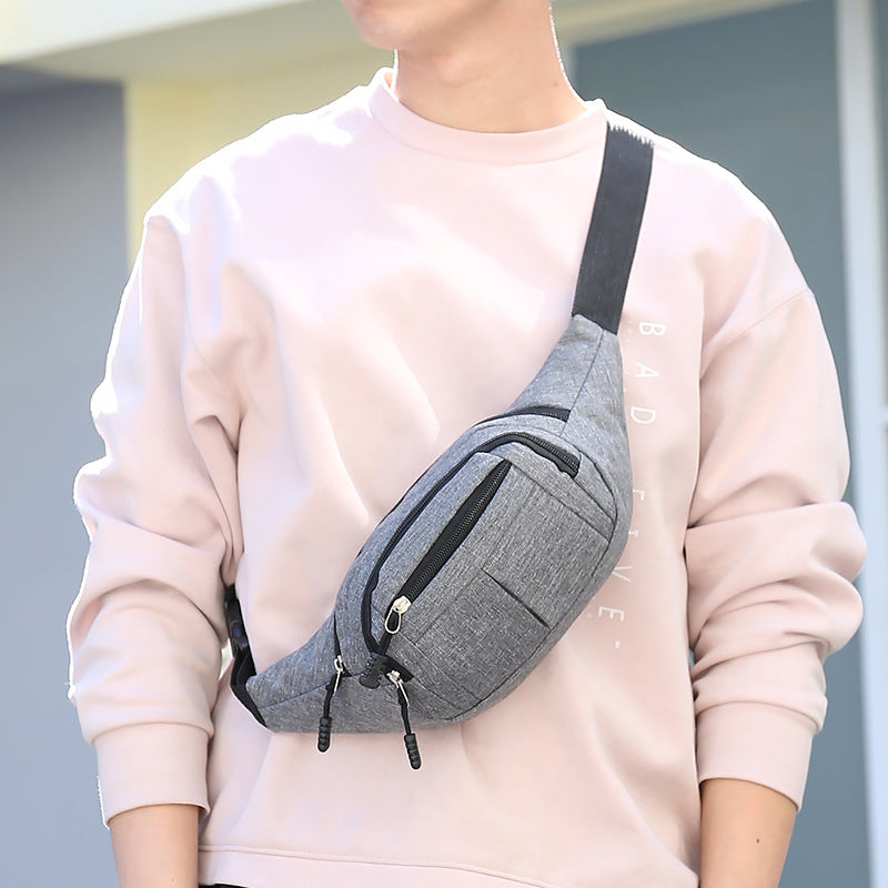 Waist Bag Men's Casual New Shoulder Chest Bag Lightweight Exercise Travel Crossbody Backpack