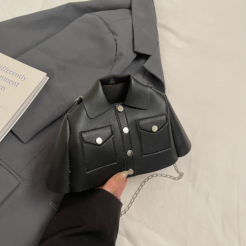 Niche Personality Design Shoulder Bag New Candy Color Fashion Shirt Bag Women's Chain Crossbody Small Square Bag