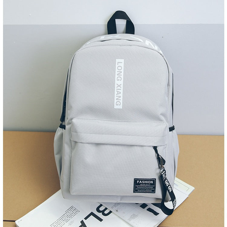 New Schoolbag Men's and Women's Korean-Style High School Cloth Bag Campus Minimalist College Student Fashion Brand Easy-to-Match Backpack