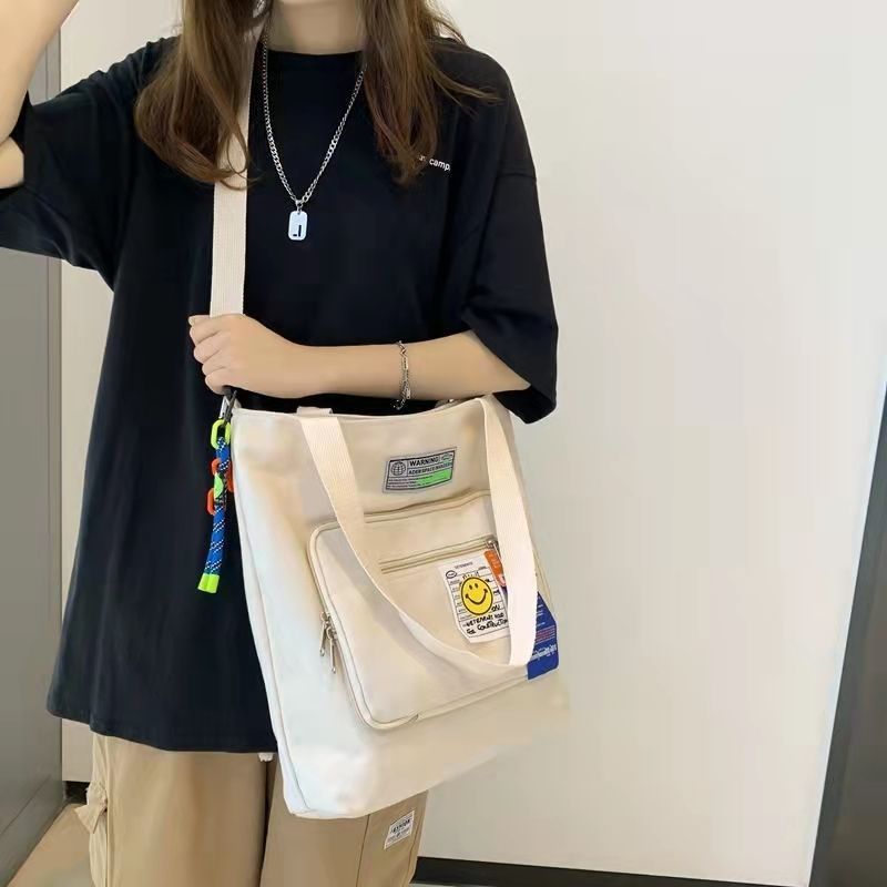 Shoulder Messenger Bag Couple Backpack Student Class Schoolbag Simple and Elegant Large-Capacity Backpack