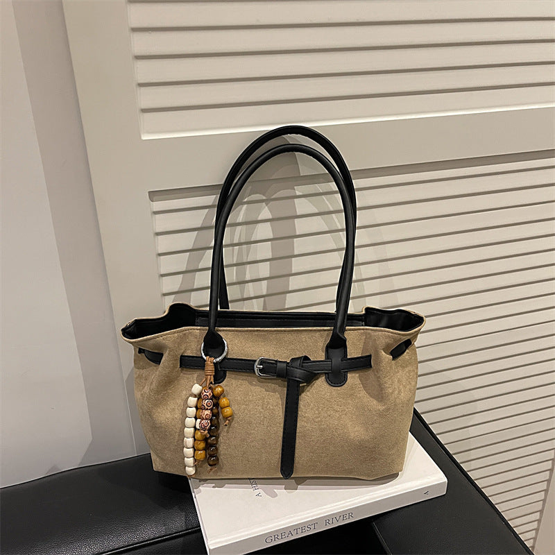New Casual Retro Suede Bag Women's Shoulder Underarm Bag