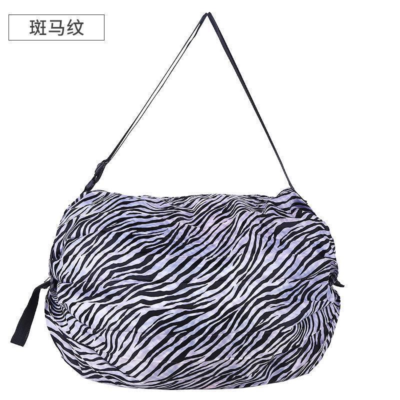 Foldable Supermarket Shopping Bag Women's Travel Sling Bag Portable Large Eco-friendly Shopping Handbag