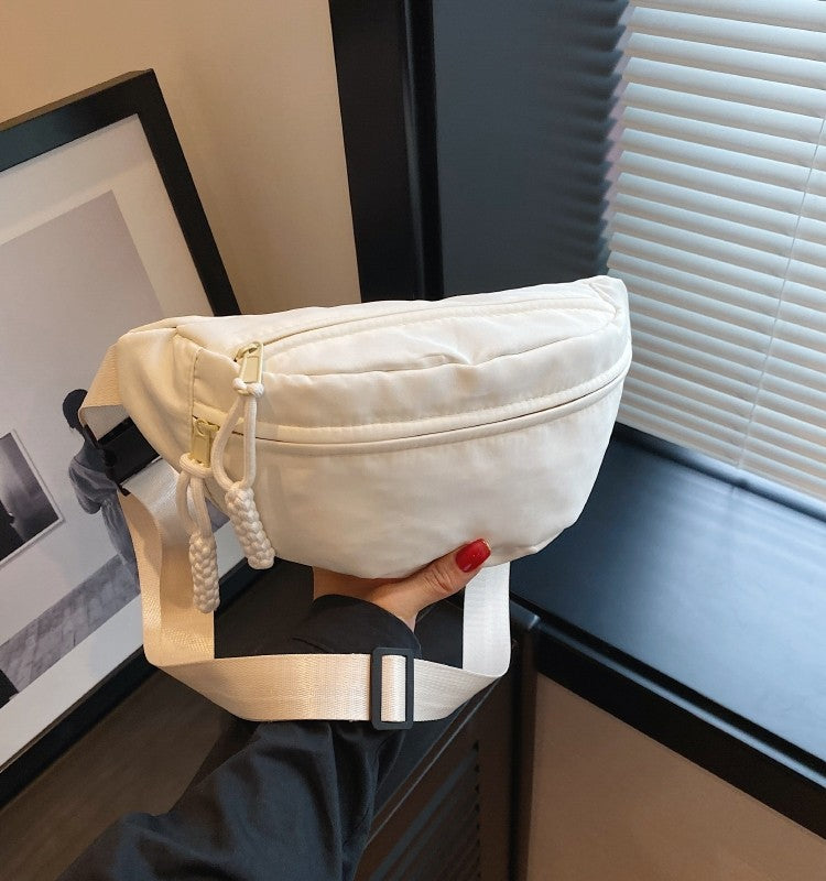 Mobile Phone Waist Bag Simple Fashion Brand Men's Japanese Lightweight Shoulder Bag Casual Sports Messenger Bag