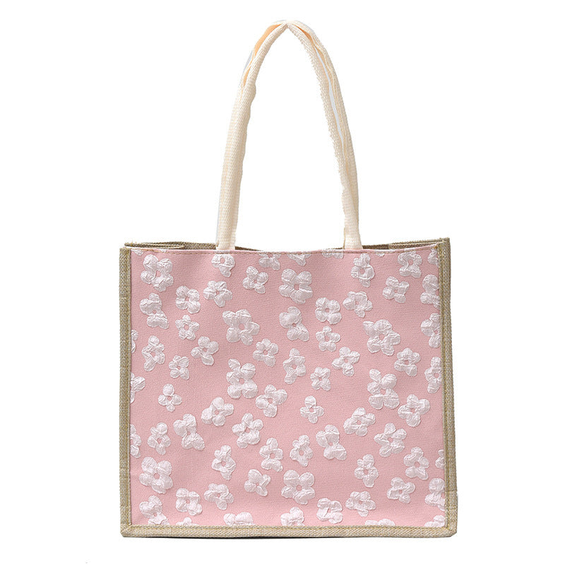 Bag Women's Bag Spring New Simple Fashion Large Capacity Totes Solid Color Casual Portable Shoulder Bag