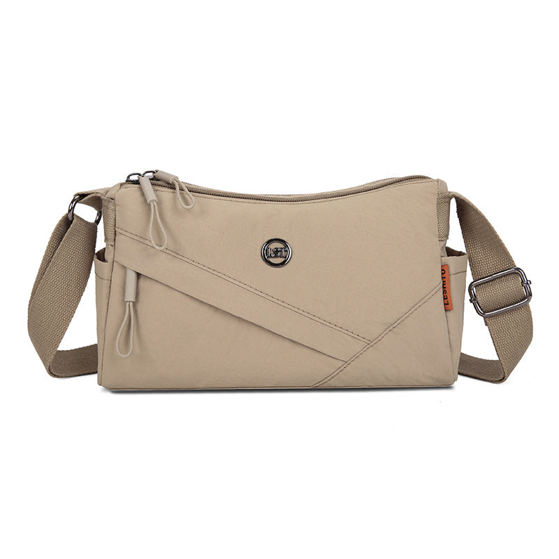 Stylish Oxford Fabric Crossbody Bag with Zipper Closure and Multiple Pockets for Daily Use