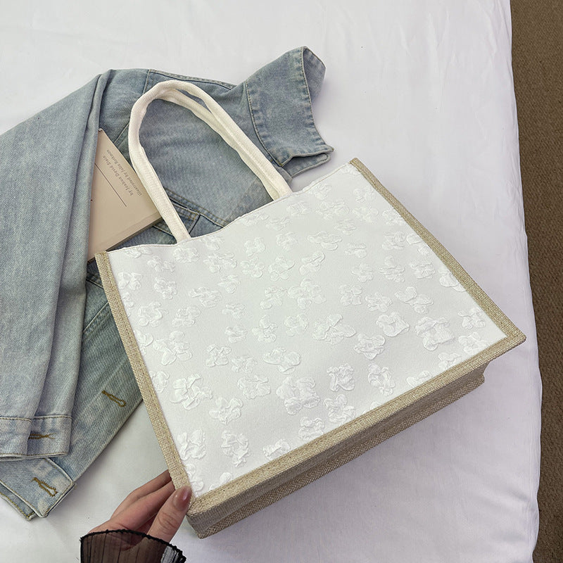 Bag Women's Bag Spring New Simple Fashion Large Capacity Totes Solid Color Casual Portable Shoulder Bag