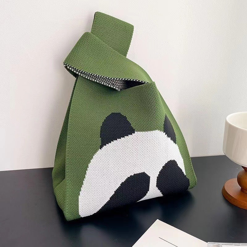 Vest Bag Women's Korean Knitted New Year Knitted Bag Hand Bag Knitted Oblique Bag