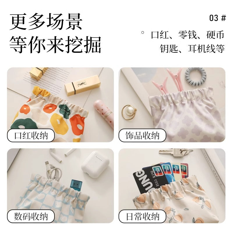 Storage Bag Waterproof Shrapnel Lipstick Cosmetic Bag Change Portable Shrapnel Bag Small Automatic Closing