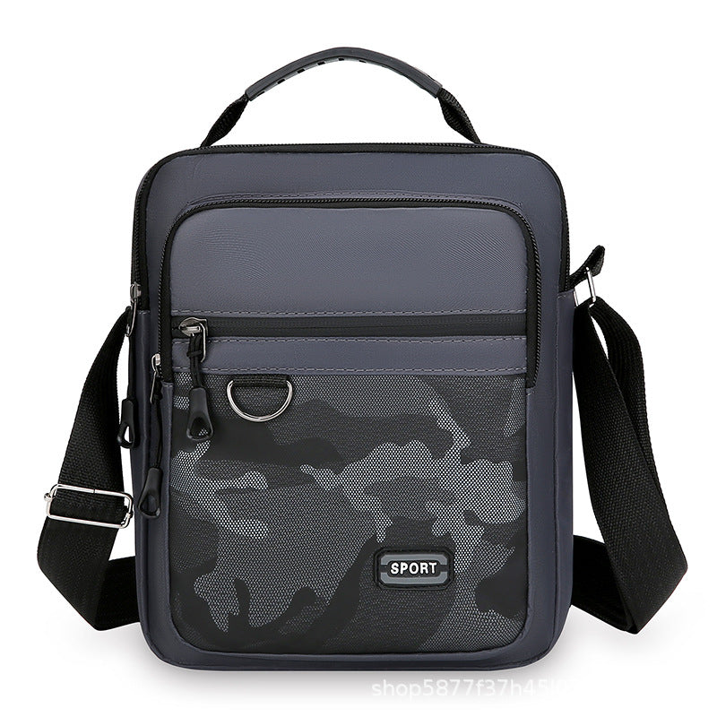 New Multifunctional Men's Bag Korean Style Minimalism Outdoor One Shoulder Messenger Bag Trendy Men's Large Capacity Shoulder Bag
