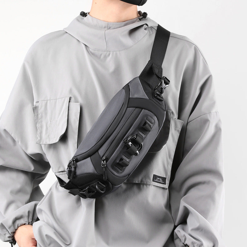 Sports Bag Men's New Mobile Phone Waist Bag Multi-Functional Chest Bag Tactical Fashion Brand Small Chest Bag