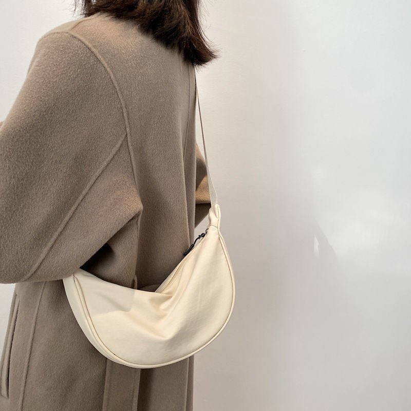 Nylon Messenger Bag Women's New Fashionable Lightweight Underarm Shoulder Canvas Bag