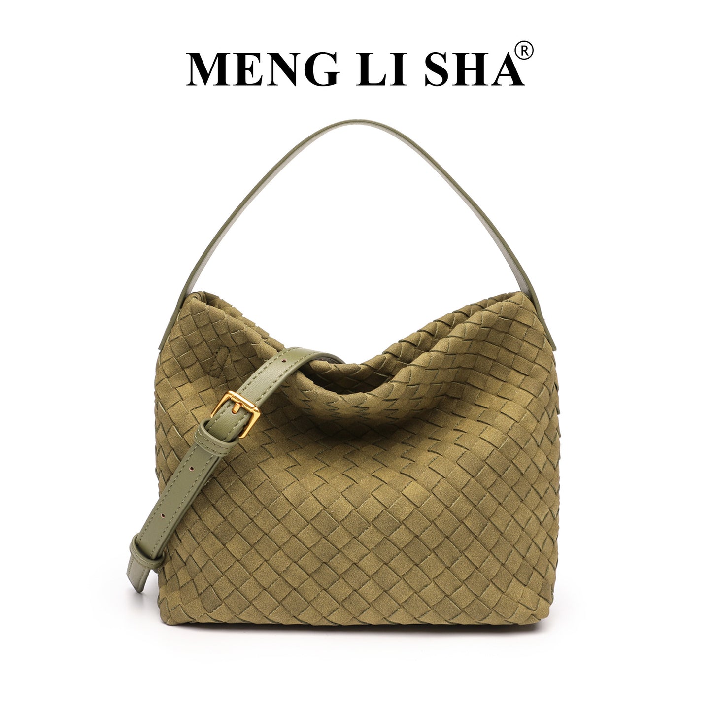 Women's Bag New High-Grade Bucket Woven Bag Commuter's All-Matching European and American Fashion Shoulder Crossbody Tote Bag
