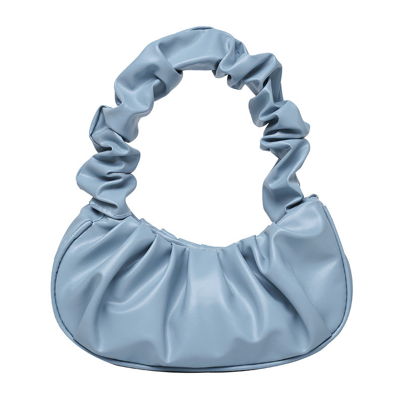 New Pu Pleated Cloud Bag Women's Shoulder Underarm Bag Fashion Trend Everyday Joker Handbag
