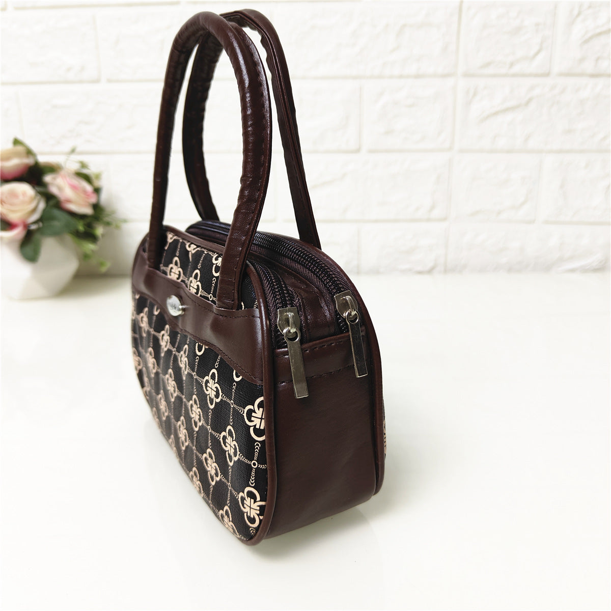 Elegant Mini Handbag for Women with Floral Pattern and PU Material, Perfect for Daily Use and Shopping