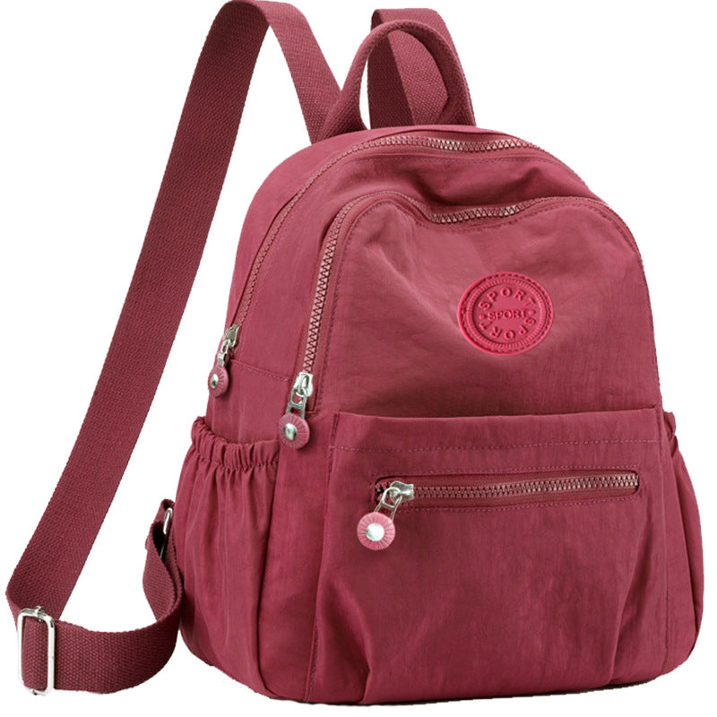 Fashionable Nylon Backpack for Women, Large Capacity with Multiple Pockets and Durable Design for Daily Use