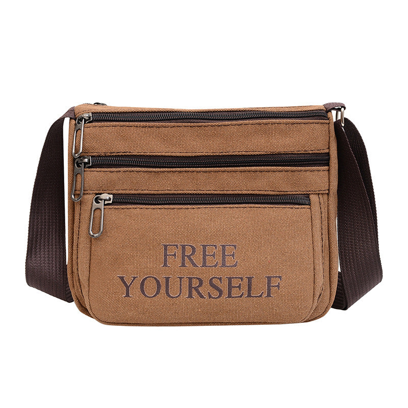Fashionable Nylon Shoulder Bag with Multiple Pockets for Men and Women, Perfect for Daily Commute and Travel