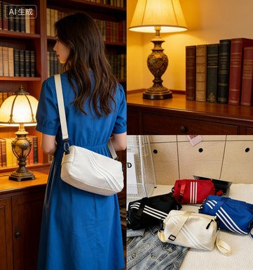 New Fashion Sporty Crossbody Bag with Large Capacity, Simple Design for Daily Commute and Fitness