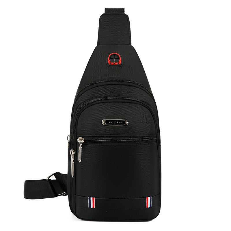 Stylish Men's Chest Bag with Large Capacity, Water-Resistant Oxford Fabric, Perfect for Business and Daily Use