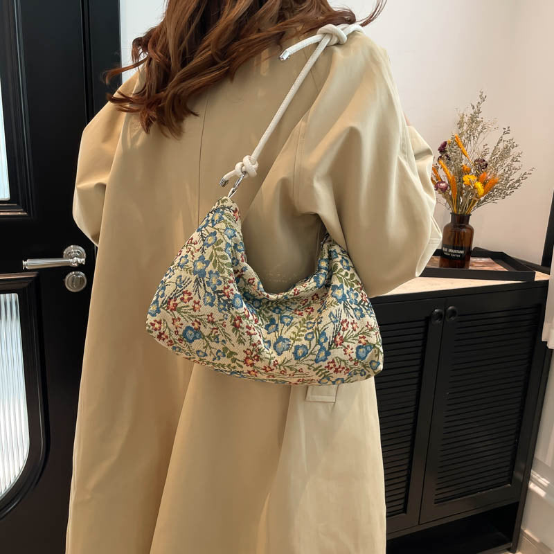 Underarm Bag Women's Large Capacity Western Style Commuter New Textured One-Shoulder Bag
