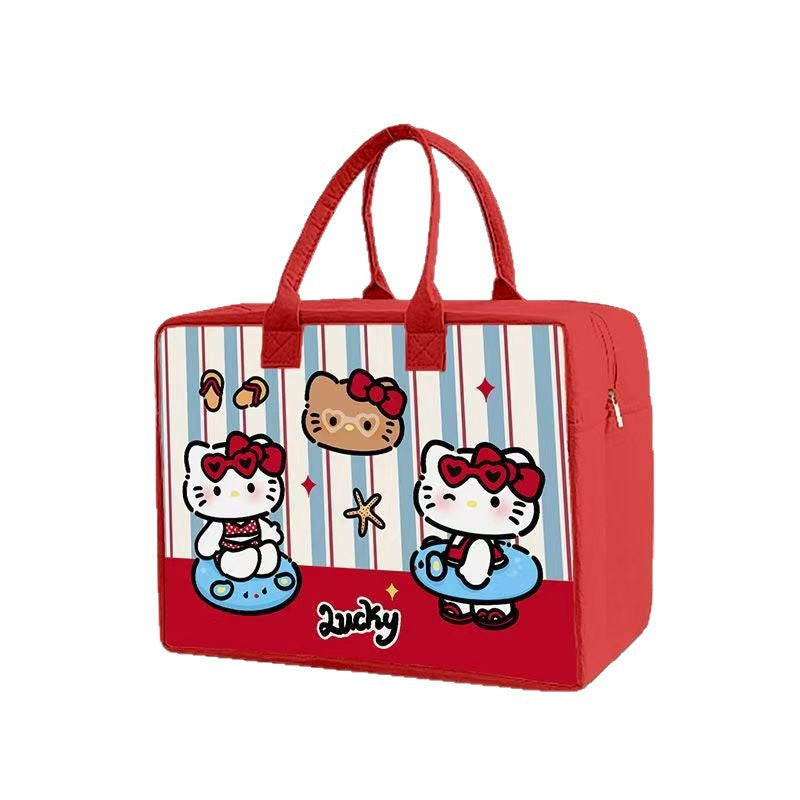 Women's Handbag Crayon Xiaoxin Cartoon Felt Travel Bag Large Capacity Carrying Case Travel Essential Fashion Trend