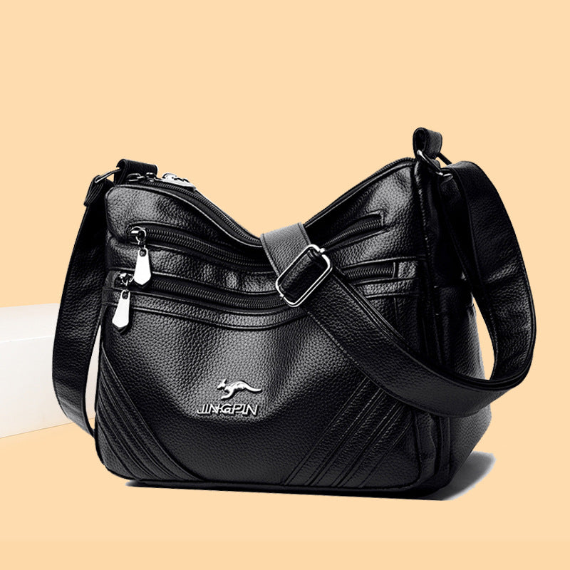 Women's Messenger Bag New Fashion Versatile Multi-Layer Large Capacity Middle-Aged Mom Shoulder Bag