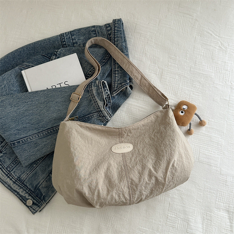 Stylish Crossbody Bag for Women with Cute Pendant, Large Capacity Casual Shoulder Bag for Daily Use and School