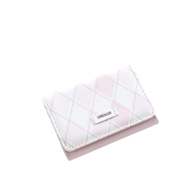 Women's Korean-Style Wallet Short Small Multiple Card Slots Student Folding Wallet Japanese Style Simple Solid Color Zipper Change Card Holder
