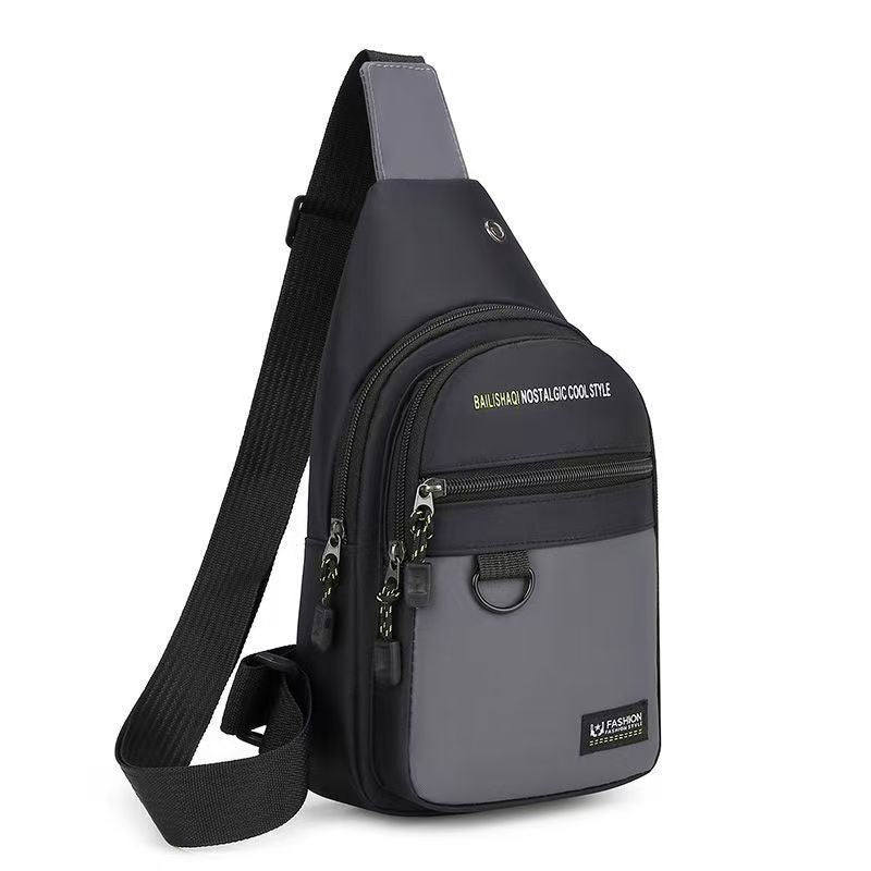Men's Large Capacity Shoulder Bag Casual Messenger Bag Oxford Cloth Waterproof Business Handbag Fashionable Outdoor Sports Backpack