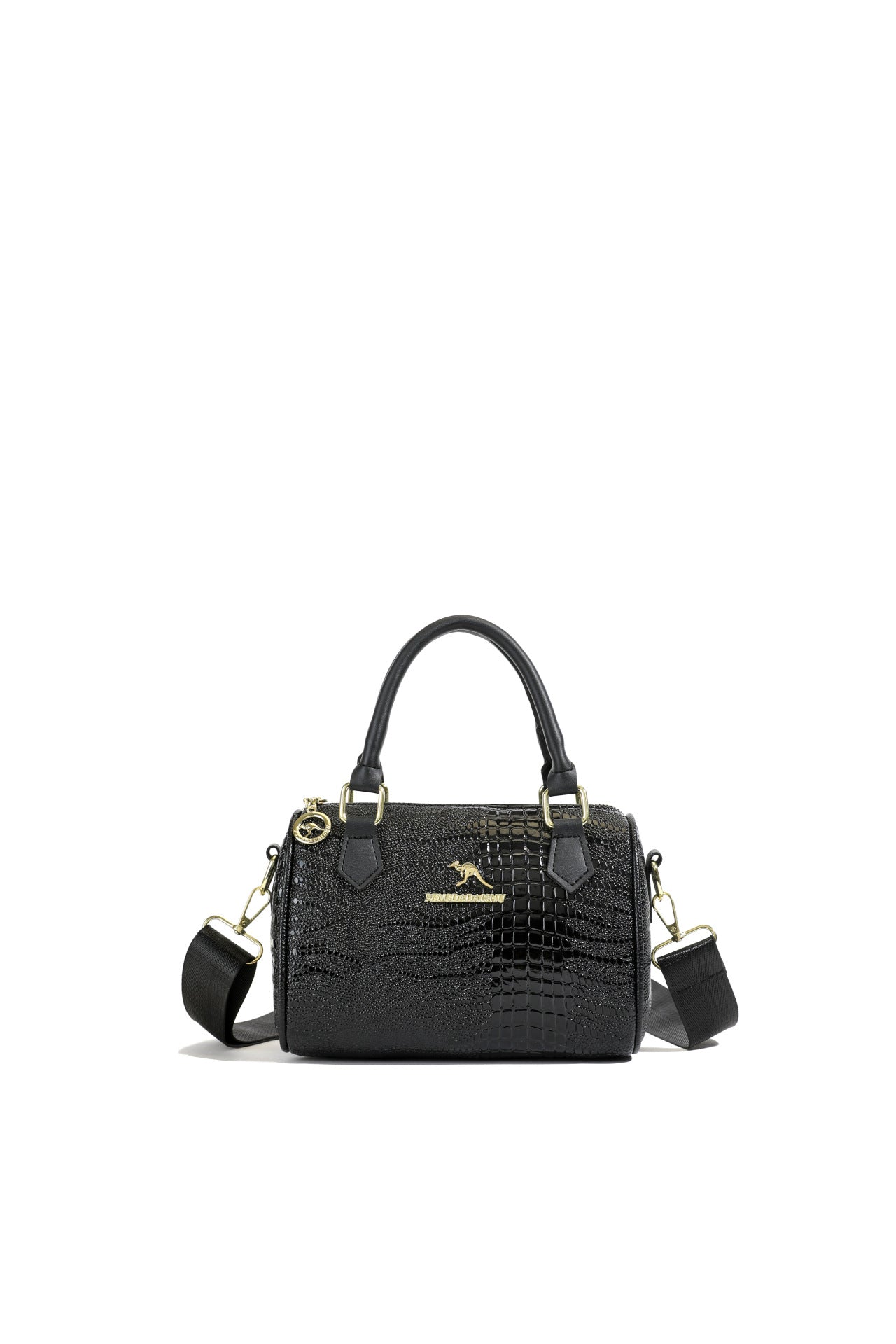 New Fashion Crocodile Pattern round Bag Women's Light Luxury Texture Urban Simple Style Portable Shoulder Crossbody Bag