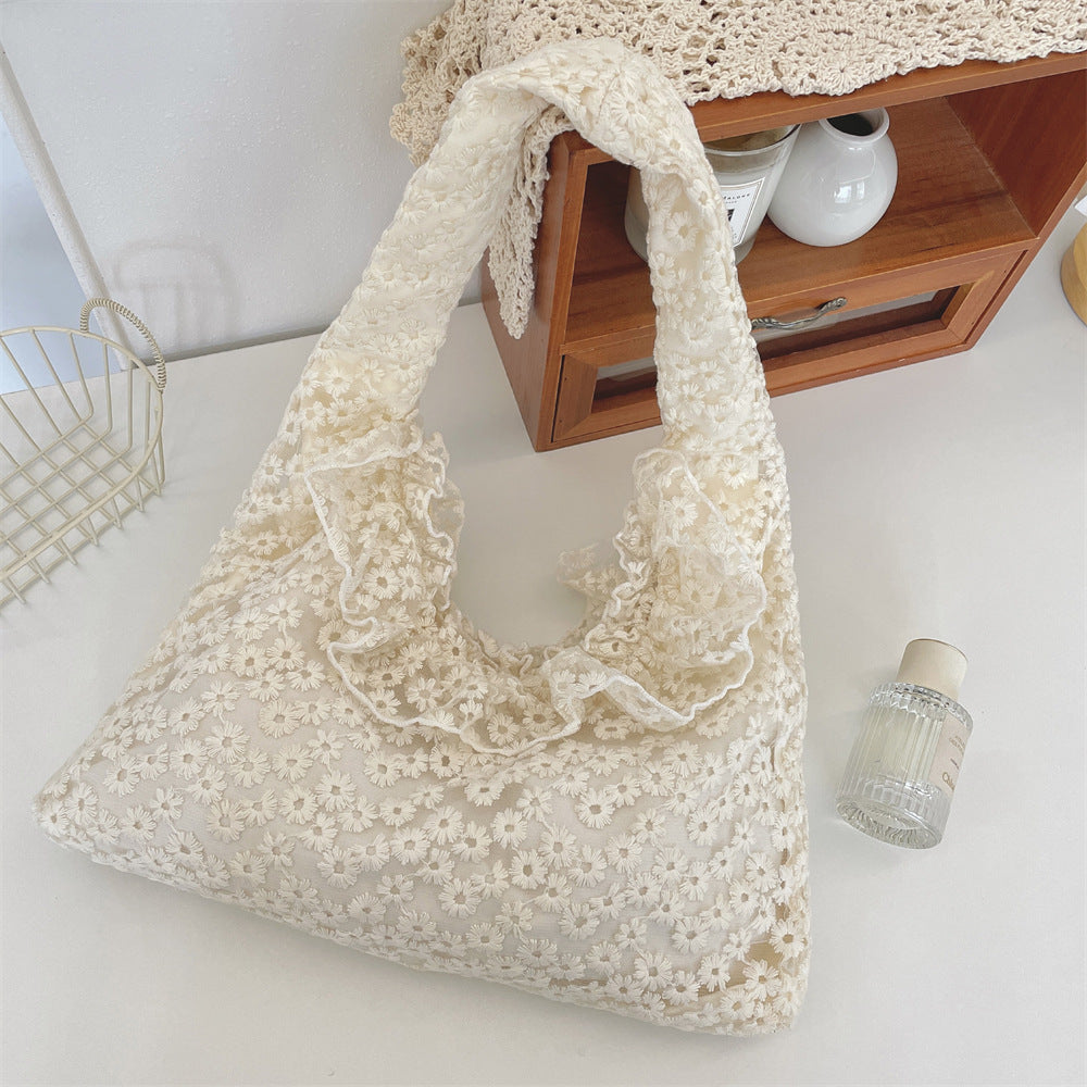 Tote Bag Women's Summer Fairy Lace Daisy Lace Daily Play Fashion All-Match Shoulder Bag
