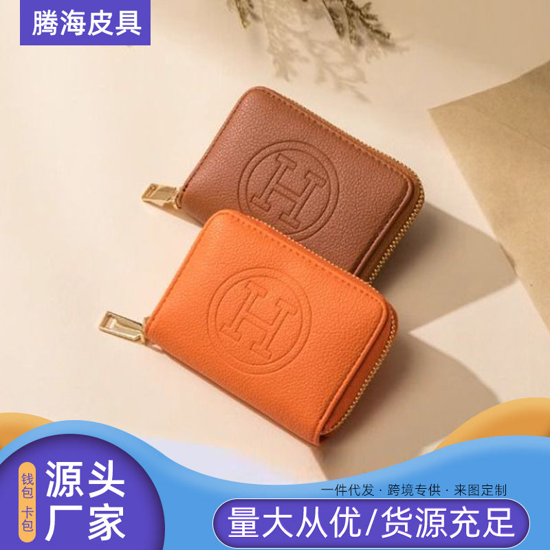 New Exquisite Small Multiple Card Slots Organ Zipper Card Holder Large Capacity Bank Card Document Package
