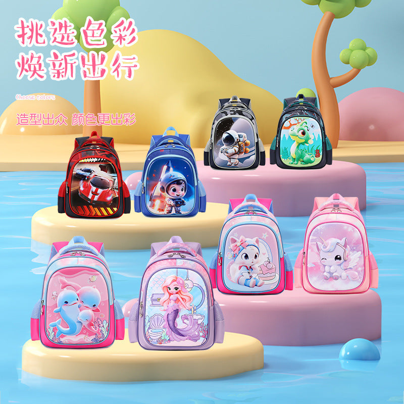 Cute Kids Backpack with Cartoon Character Design, Breathable Waterproof Oxford Fabric, Lightweight and Durable for Preschool and Elementary School