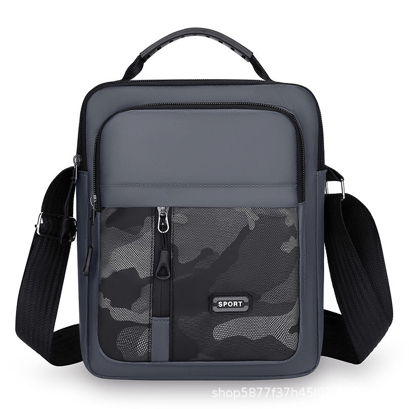 New Multifunctional Men's Bag Korean Style Minimalism Outdoor One Shoulder Messenger Bag Trendy Men's Large Capacity Shoulder Bag
