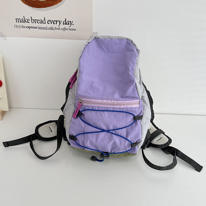 Japanese Small Bookbag Women's New Cute Drawstring Mini Casual Bag Travel Lightweight Backpack