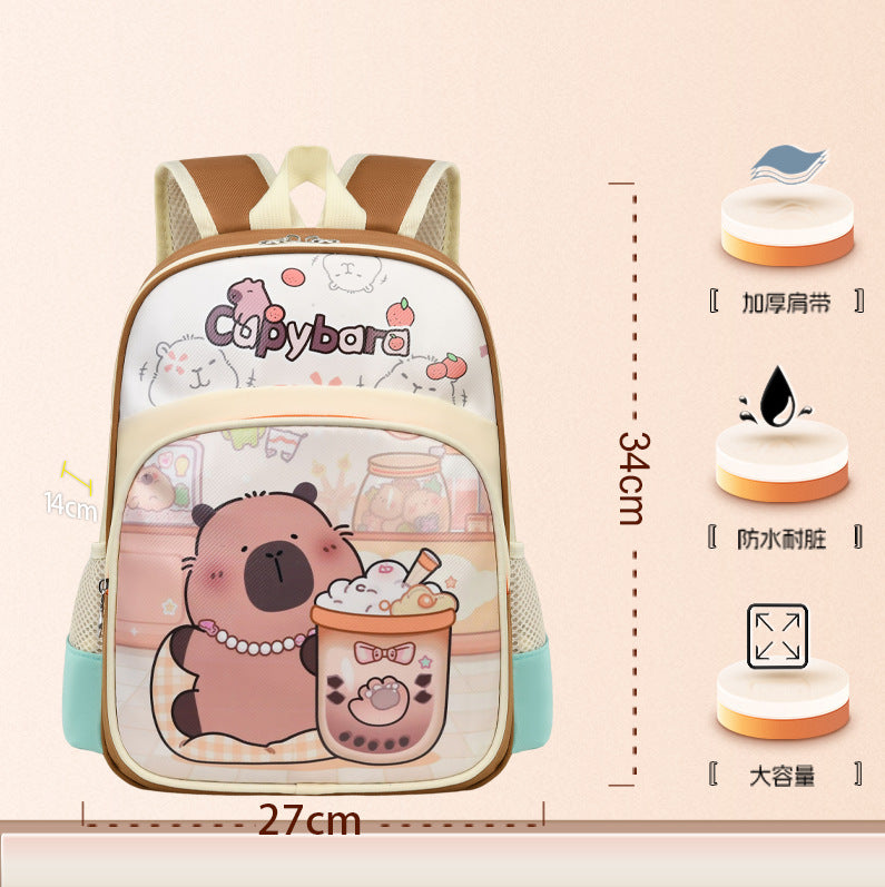 Cute Cartoon Stitch Kids Backpack for Kindergarten and School, Breathable and Waterproof Design with Thick Shoulder Straps