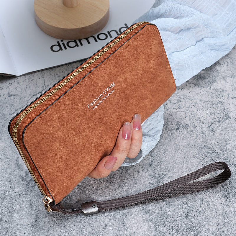 Women's Clutch Long Wallet New Korean Style Multifunctional Card Holder Mobile Phone Bag Coin Purse