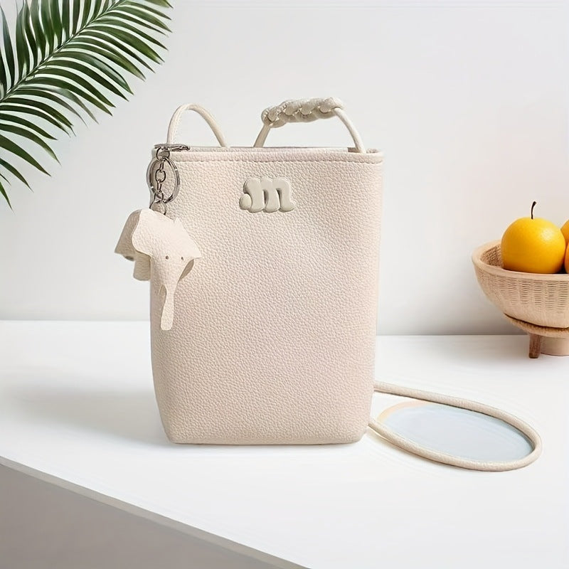 Minimalist PU Crossbody Bag with Magnetic Closure and Soft Texture for Casual Travel