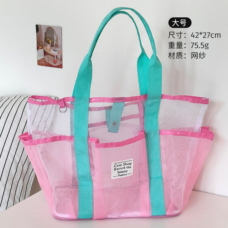 Hollow Swim Bag Large Capacity Beach Bag Girls Storage Beach Beach Bag Foldable Shopping Bag