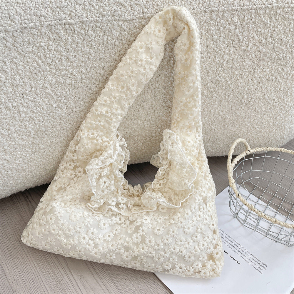 Tote Bag Women's Summer Fairy Lace Daisy Lace Daily Play Fashion All-Match Shoulder Bag