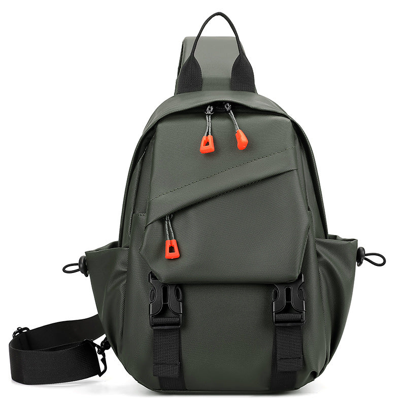 Sports Chest Bag Men's Trendy Wild Casual Shoulder Chest Bag Nylon Cloth Large Capacity Crossbody Backpack