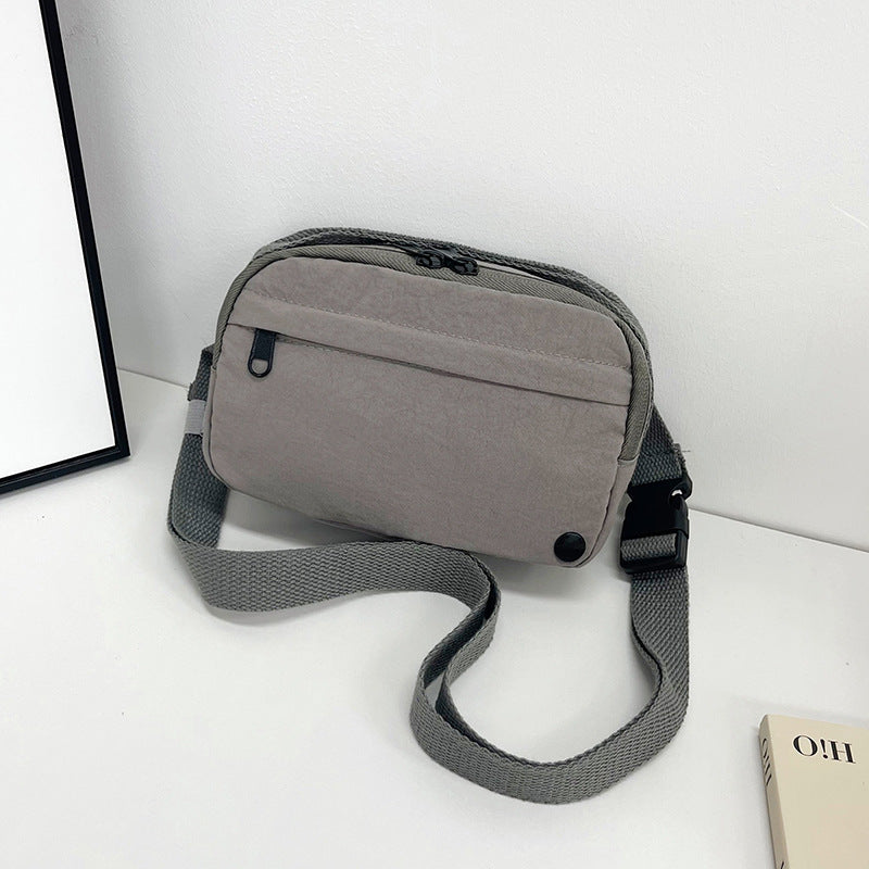 Stylish Nylon Crossbody Bag with Zipper Closure and Multiple Pockets for Daily Use