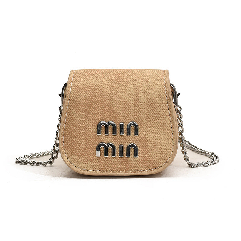 Mini Children Pouch All-Match Chic Chanel-Style Princess Chain Crossbody Change Earphone Bag Girls' Single-Shoulder Bag Tide