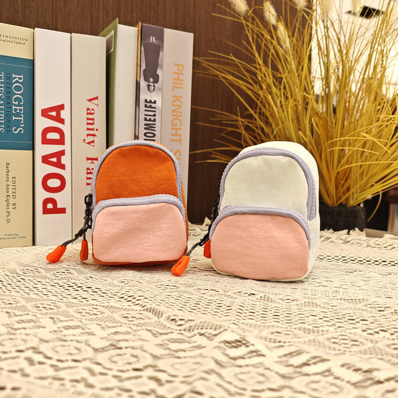 Minimalist Color-blocked Compact Wallet Bag for Daily Use and Casual Styling